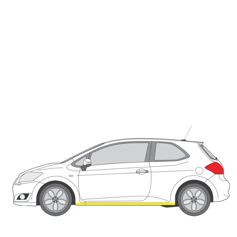 Ilmainen Palautus Helman korjauspelti oikea=vasen Toyota Auris Hatchback (E15) 2006-2012