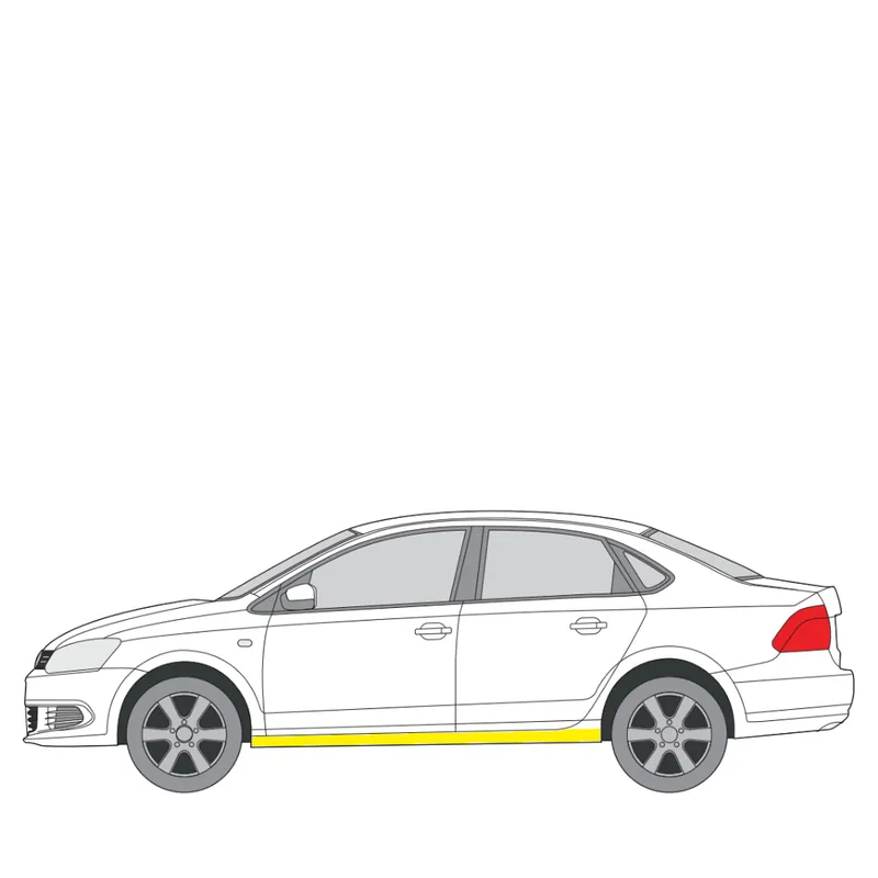 Älä Missaa Helman korjauspelti oikea=vasen Volkswagen Polo IV Hatchback (9N) 2001-2012