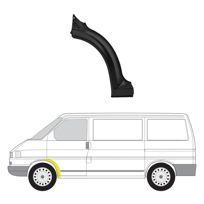 Etulokasuojan kaari vasen VW Transporter T4 1990-2003 Kausialennus