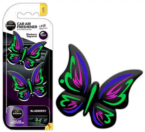 Auton ilmanraikastin AROMA FANCY SHAPES BUTTERFLY Blueberry Tilaa Heti