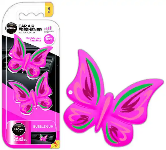 Auton ilmanraikastin AROMA FANCY SHAPES BUTTERFLY Bubble Gum Bestseller