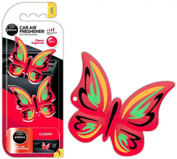 Korkea Laatu Auton ilmanraikastin AROMA FANCY SHAPES BUTTERFLY Cherry