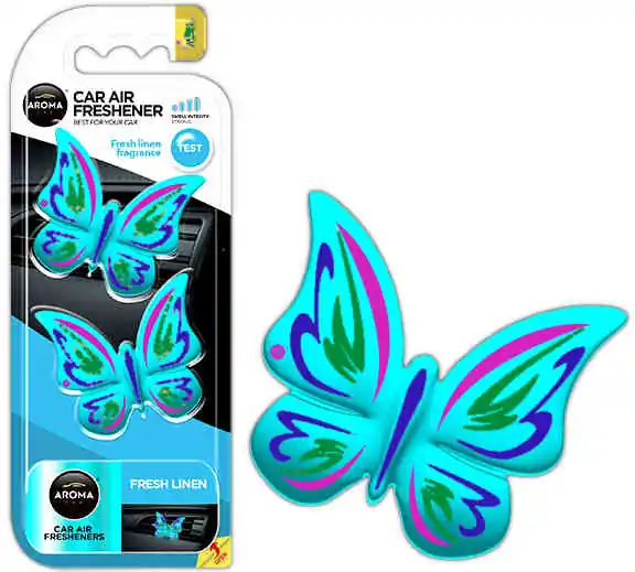 Auton ilmanraikastin AROMA FANCY SHAPES BUTTERFLY Fresh Linen Tehdashinta
