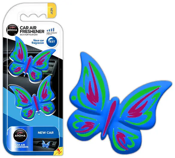 Auton ilmanraikastin AROMA FANCY SHAPES BUTTERFLY New Car Viikonlopputarjous