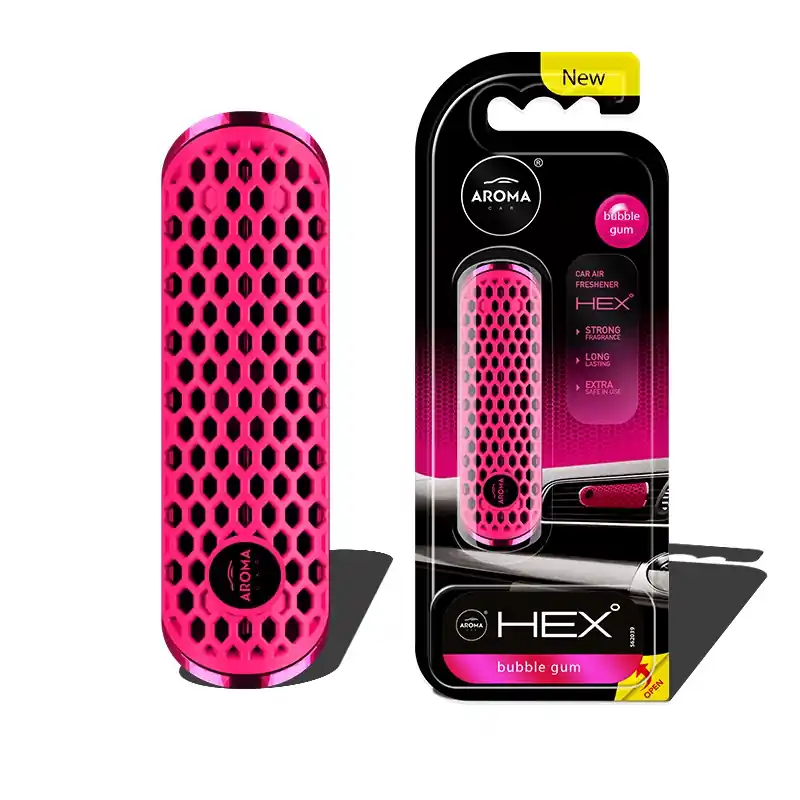 Suosittu Auton ilmanraikastin AROMA FANCY SHAPES POLYMER HEX Bubble Gum