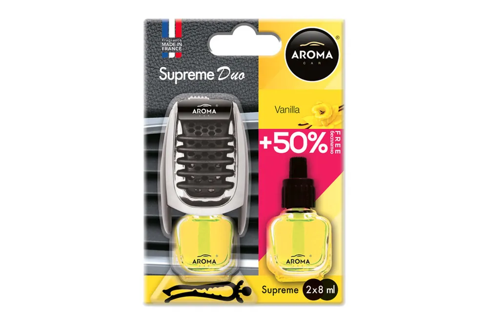 Merkkituote Auton ilmanraikastin AROMA SUPREME DUO VANILIA