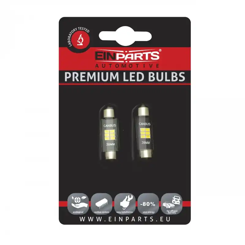 LED POLTTIMOPARI C10W 39MM SUKKULA 6000K (CANBUS) Loppuunmyynti