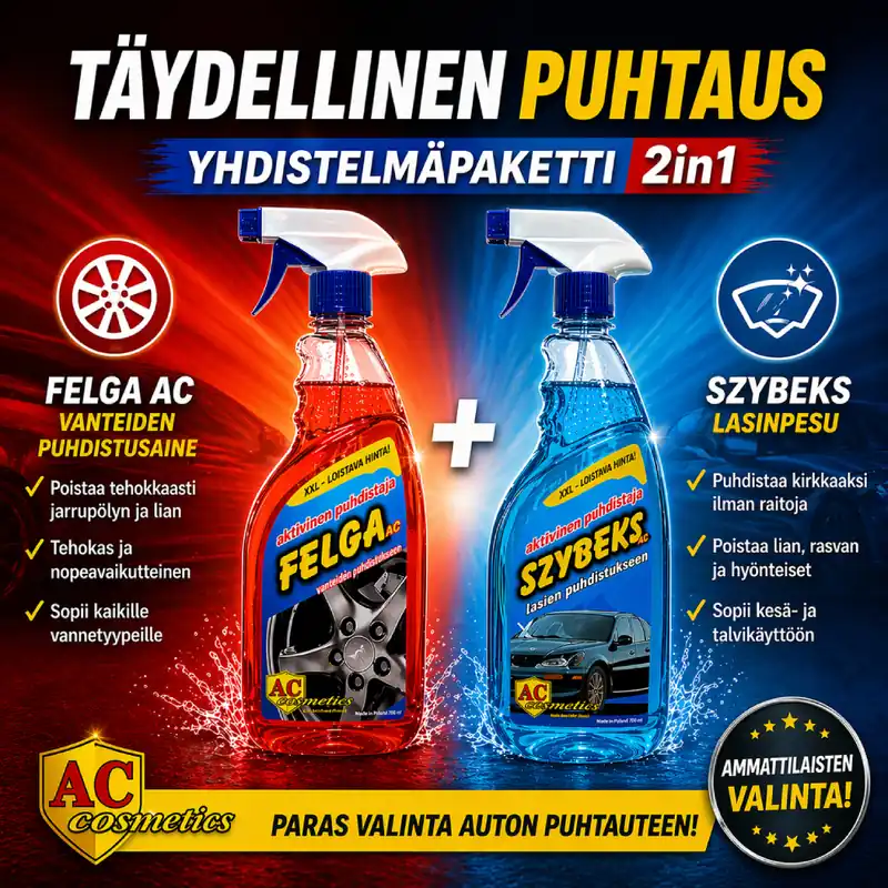 Kuuma Tarjous Pesuainepaketti 2x500ml – vanne- ja lasinpuhdistusaine