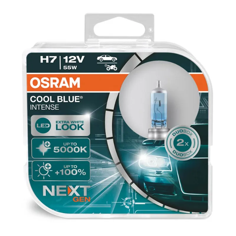 Edullinen Halogeenipolttimo Osram H7 12 V 55 W PX26D Cool Blue NEXT GEN Gen 2 kpl