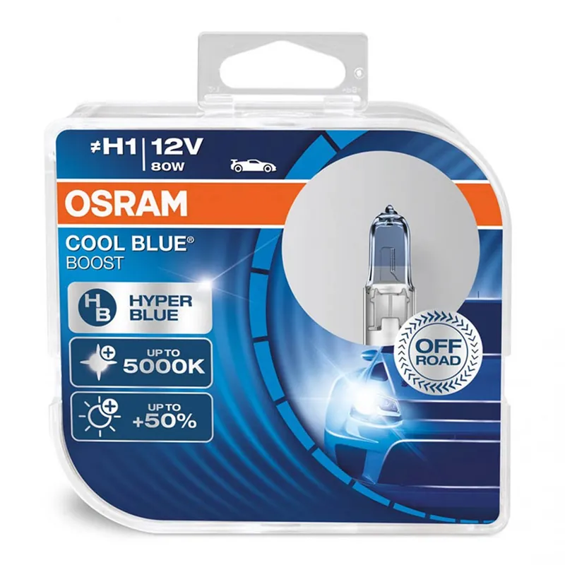 Halogeenipolttimo OSRAM H1 12 V 80 W P14,5s Cool Blue Boost 5500K / 2 kpl Loppuunmyynti