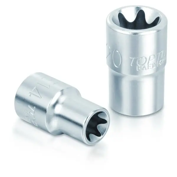 Alkuperäinen TOPTUL • BAED0806 Hylsy E-Torx, Koko 6, 1/4", Pituus 25 mm