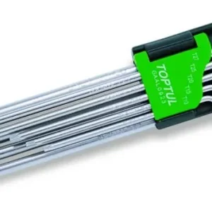 Viikonlopputarjous TOPTUL • GAAL0923 Kuusiokoloavainsarja, E-TORX T10, T15, T20, T25, T27, T30, T40, T45, T50; 9kpl