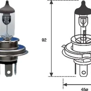 Päivän Tarjous MAGNETIMARELLI • 002555100000 Polttimo H4, P43T, 12 V, 60W