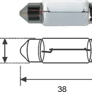 MAGNETIMARELLI • 009418100000 Polttimo, rekisterikilvenvalo C5W, SV8.5-8, 12 V, 5W Aito