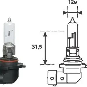 Edullinen Hinta MAGNETIMARELLI • 002577200000 Polttimo, kaukovalo HB3, P20D, 12 V, 65W