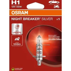 Edullinen Hinta OSRAM • 64150NBS1BL Polttimo, kaukovalo H1, P14.5S, 12 V, 55W
