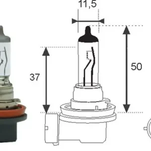 MAGNETIMARELLI • 002547100000 Polttimo, kaukovalo H8, PGJ19-1, 12 V, 35W Pakollinen (Must-Have)