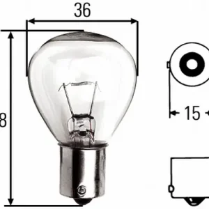 HELLA • 8GA002074121 Polttimo, majakka U, BA15S, 12 V, 45W Uutuus