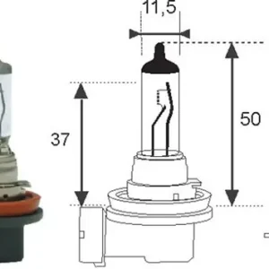 MAGNETIMARELLI • 002549100000 Polttimo, kaukovalo H11, PGJ19-2, 12 V, 55W Edullinen Hinta