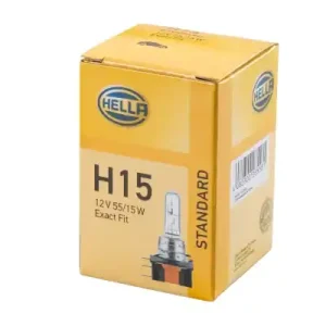 HELLA • 8GJ168119001 Polttimo, kaukovalo H15, PGJ23T-1, 12 V, 55W Superhinta