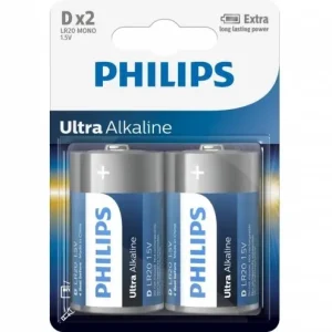 PHILIPS • LR20E2B10 Paristot LR20, 2kpl Halpa Hinta