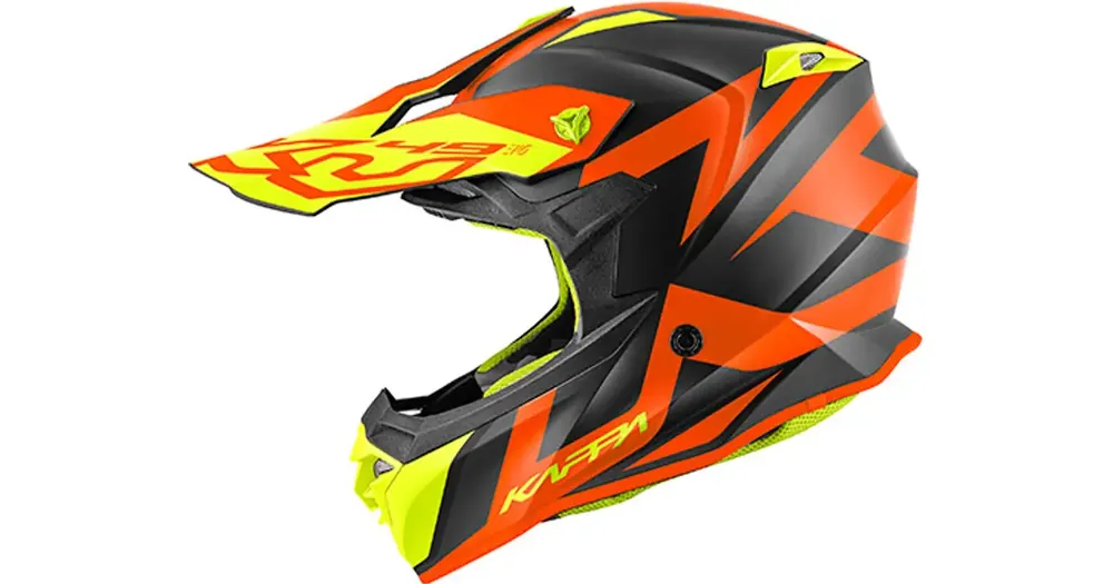Pikatoimitus Kask offroad Kappa KV49 EVO Great Cross Musta Matta - Oranssi