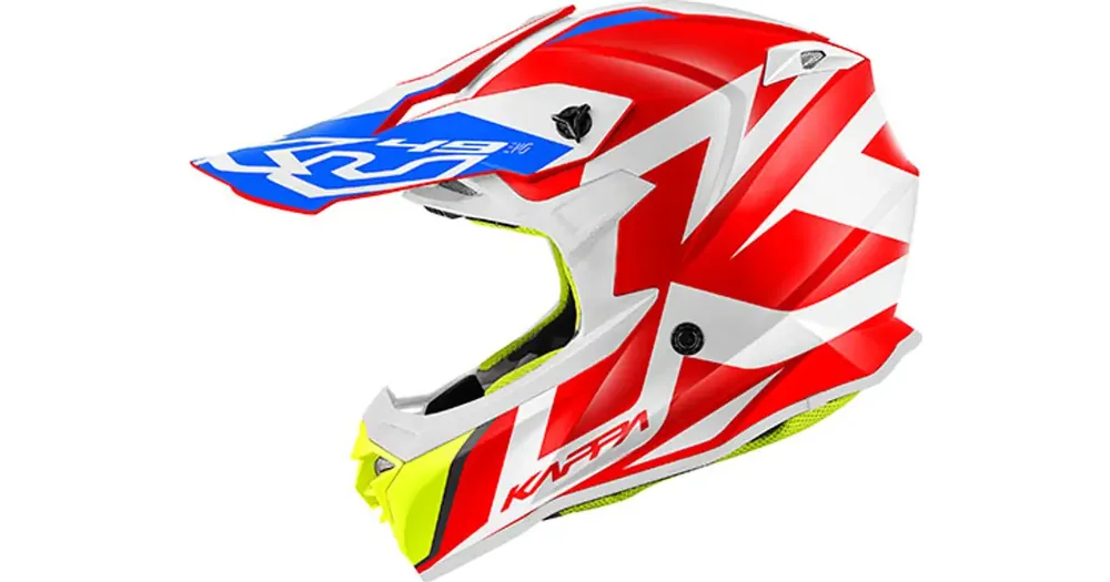Vain Rajoitetun Ajan Kask offroad Kappa KV49 EVO Great Cross Punainen - Valkoinen