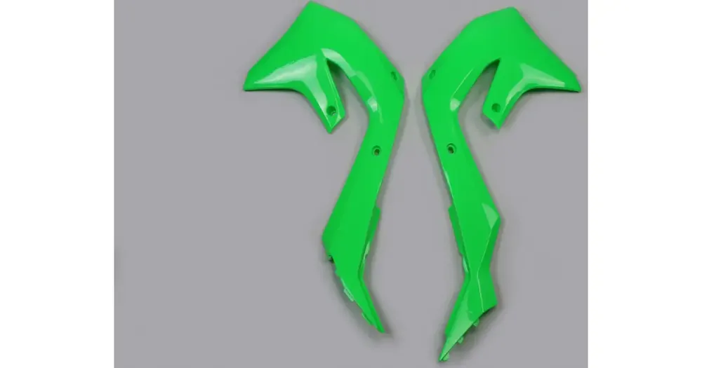 Vain Tänään Jäähdyttimen suojat vihreä fluo UFO Plast Kawasaki KXF 250 / KXF 450