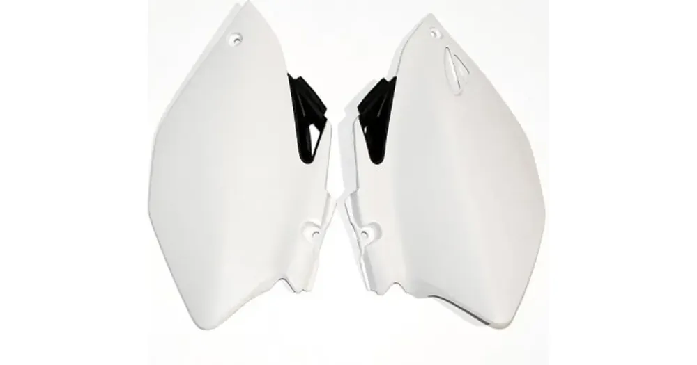 Suoraan Valmistajalta Valkoiset sivusuojat UFO Plast Yamaha YZF 250/ 450 06-09