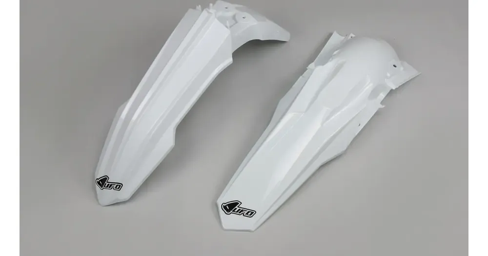 Sertifioitu Etulokasuojan ja takalokasuojan sarja valkoinen UFO Plast Suzuki RMZ 250 / 450