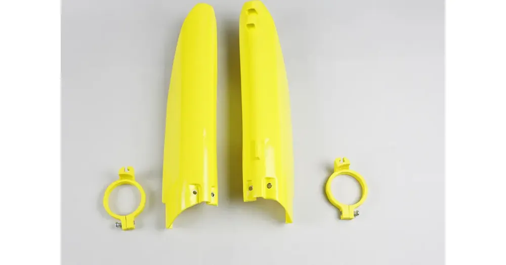 Iskunvaimentimen suojat, keltaiset, UFO Plast, Suzuki RM 125 / RM 250 99-03 Rajoitettu Tarjous