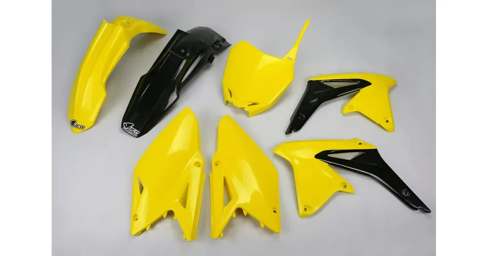 Alennettu Hinta UFO Plast korpusosien sarja keltainen-musta Suzuki RMZ 450 08-17