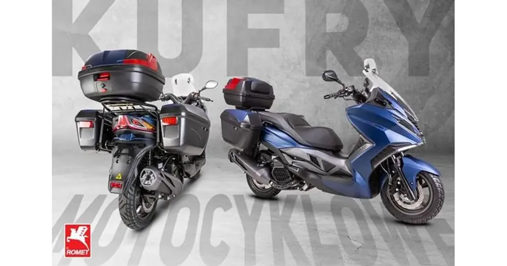 Lähetetään Heti Sivulaukkusarja + takalaukku + teline, sininen, Romet GT Max 125