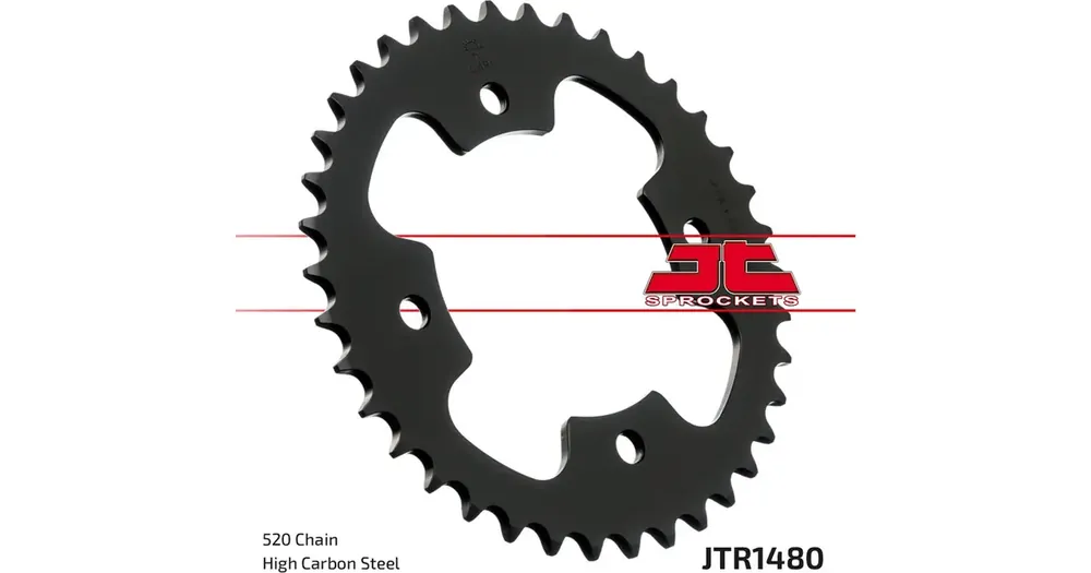 Takaratas 520 37 hammasta JT Sprockets JTR1480 Flash-Tarjous