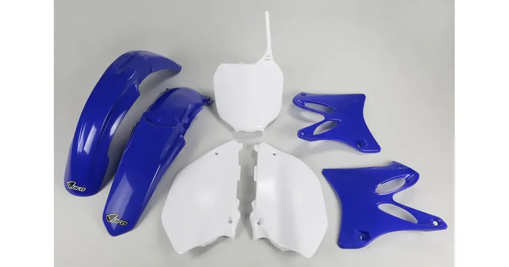 Eniten Myyty UFO Plast sinivalkoinen koripaneelisarja Yamaha YZ 125 / 250 02-05