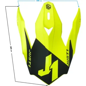 Pakollinen (Must-Have) JUST1 J32 KIDS VERTIGO PEAK kypärän lippa, harmaa-punainen-fluo keltainen
