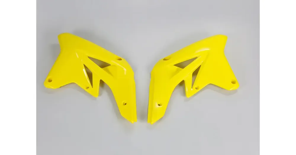 Keltaiset jäähdyttimen suojat UFO Plast Suzuki RMZ 250 07-09 Sertifioitu