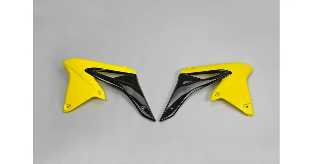 Jäähdyttimen suojat keltainen-musta UFO Plast Suzuki RMZ 250 10-18 Pakollinen (Must-Have)