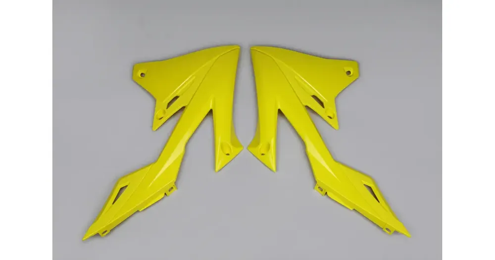 Keltaiset jäähdyttimen suojat UFO Plast Suzuki RMZ 250 / 450 Aito