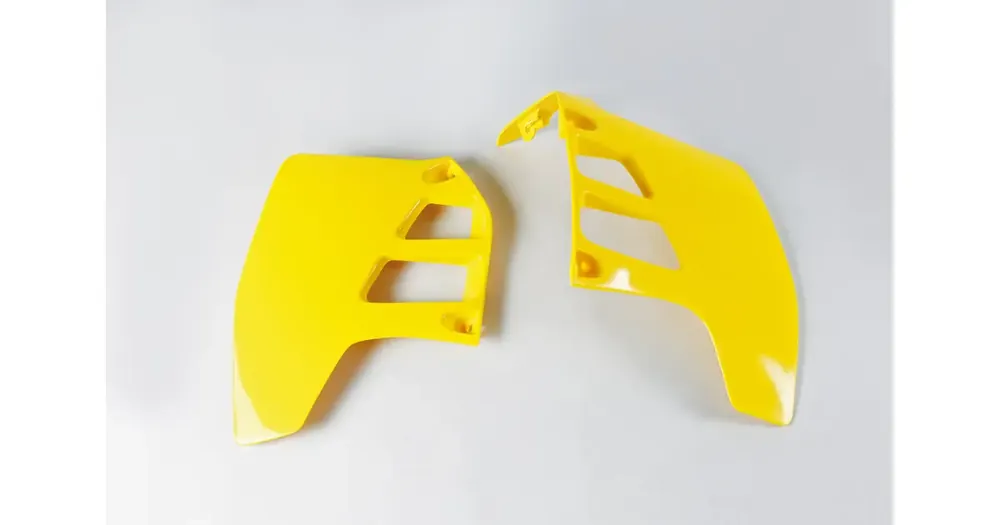 UFO Plast jäähdyttimen suojat, keltaiset, Suzuki RM 125 89-91 Nopea Toimitus