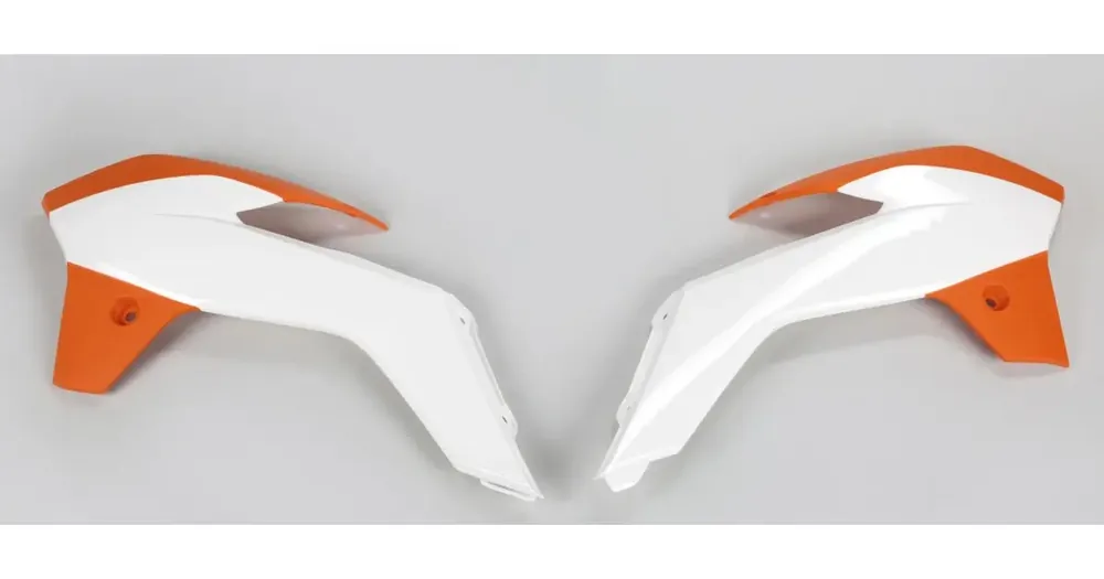 Jäähdyttimen suojat valko-oranssit UFO Plast KTM SX 85 13-17 Tukkuhinta
