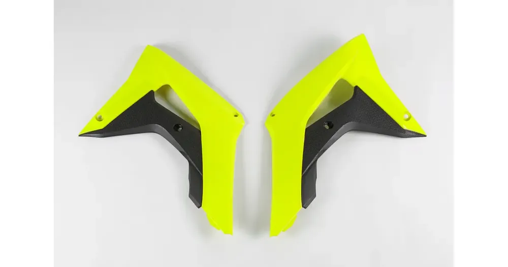 UFO Plast keltaiset fluo jäähdyttimen suojat Honda CRF 250 R / 450 R Edullinen