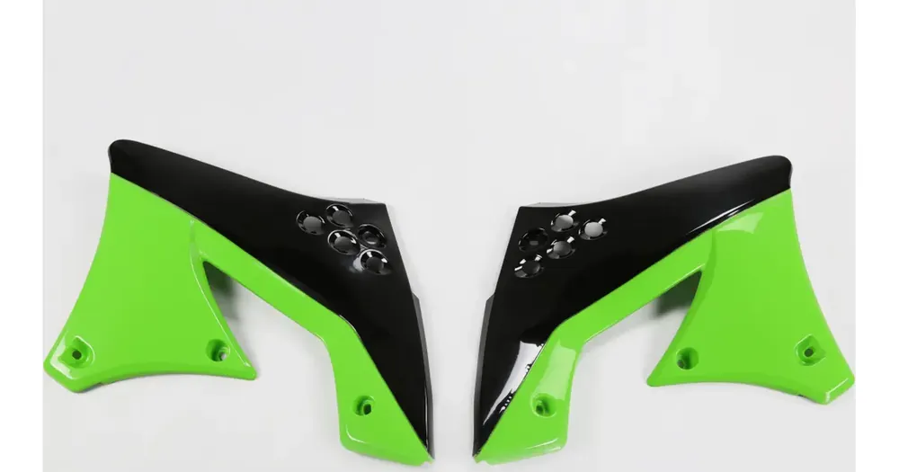 Tilaa Nyt Jäähdyttimen suojat musta-vihreä UFO Plast Kawasaki KXF 250 09-11
