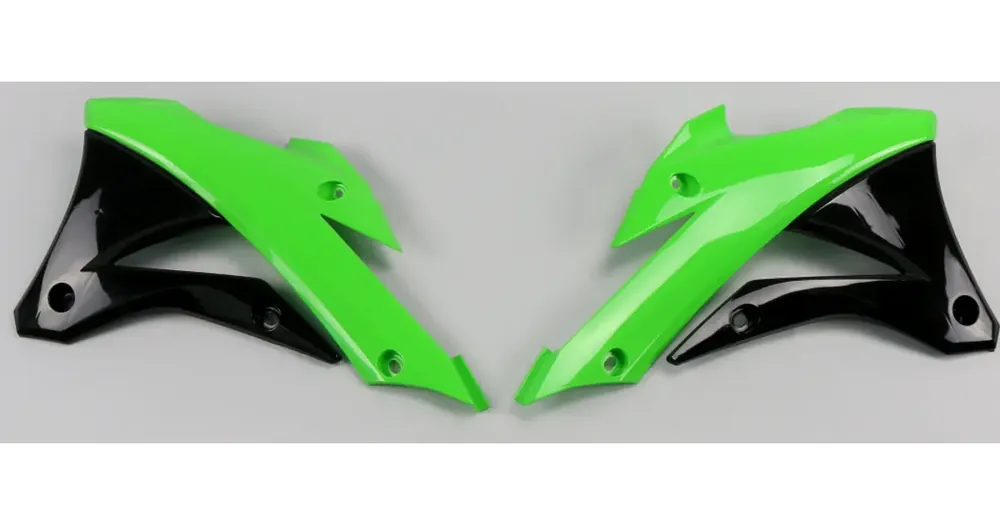Viimeinen Mahdollisuus Jäähdyttimen suojat musta-vihreä UFO Plast Kawasaki KX 85 04-
