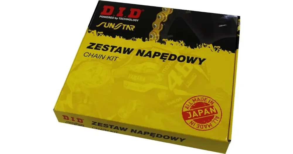 Halpa Voimansiirtosarja, eturatas 17 hammasta, takaratas 41 hammasta, DID428NZ-ketju 134 lenkkiä kultainen, Keeway Superlight