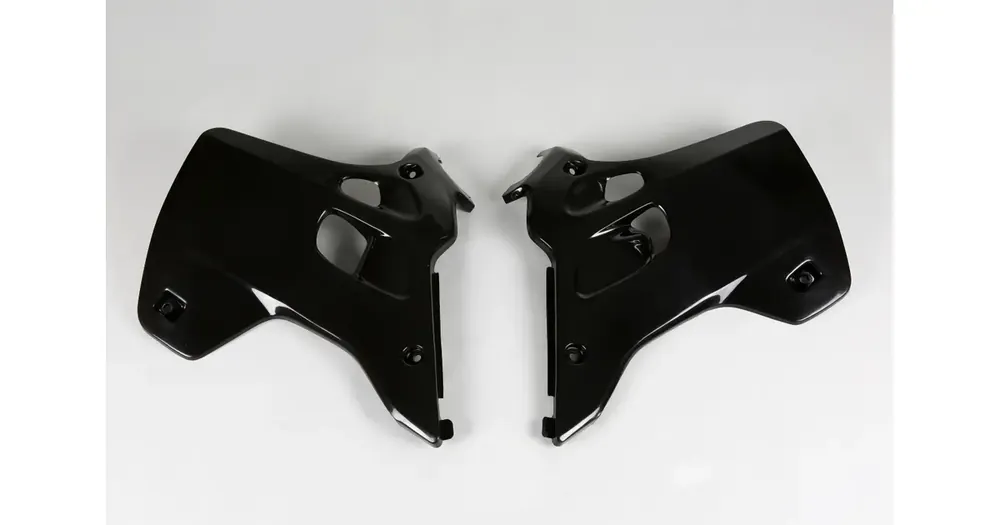 Mustat jäähdyttimen suojat UFO Plast Kawasaki KX 125 / 250 92-93 Vain Rajoitetun Ajan