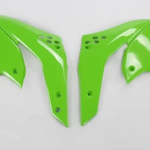 Älä Missaa UFO Plast jäähdyttimen suojat vihreä Kawasaki KXF 250 04-05