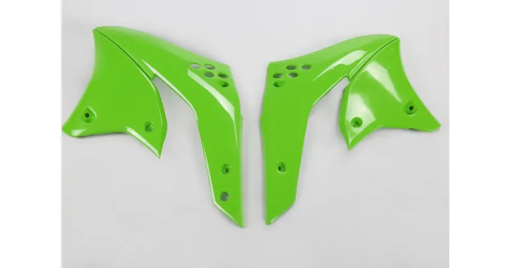 Älä Missaa UFO Plast jäähdyttimen suojat vihreä Kawasaki KXF 250 04-05