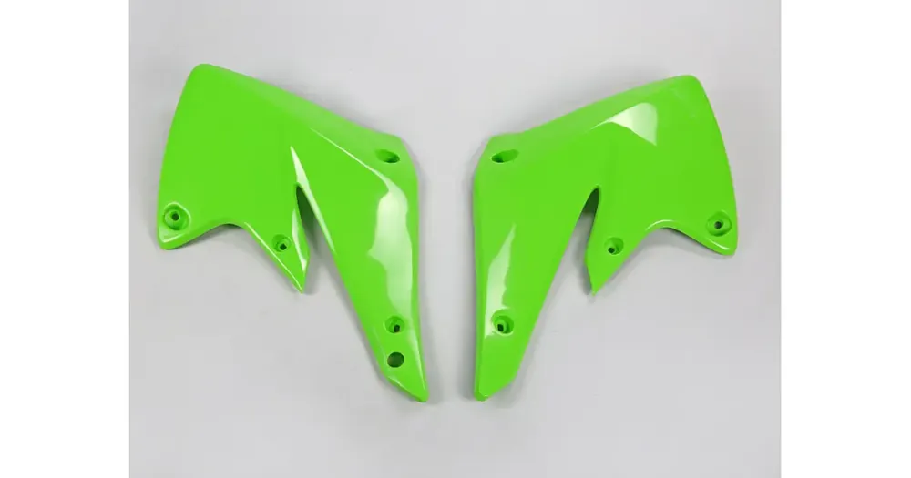 Suosittu UFO Plast vihreät jäähdyttimen suojat Kawasaki KXF 250 06-08