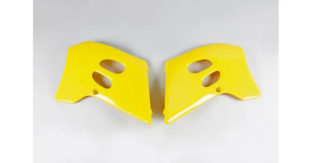 Alkuperäinen Keltaiset jäähdyttimen suojat UFO Plast Suzuki RM 125 / 250 93-95